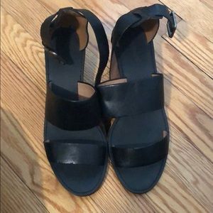 Madewell leather sandals with heel